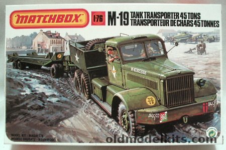 Matchbox 1/76 M-19 Tank Transporter 45 Tons - With Trailer, 40174 plastic model kit